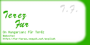 terez fur business card